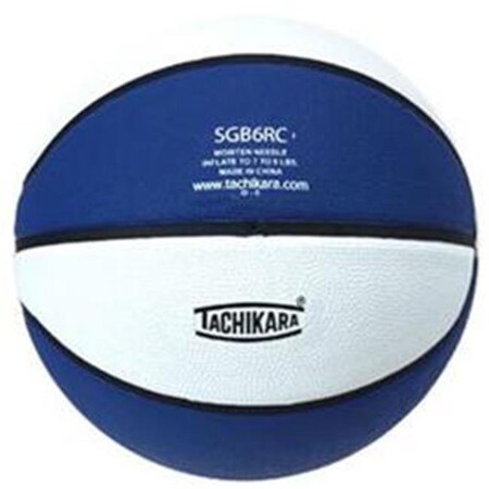 Tachikara Tachikara USA SGB6RC.RYW Tachikara SGB-6RC Rubber Recreational Basketball - Blue and White SGB6RC.RYW